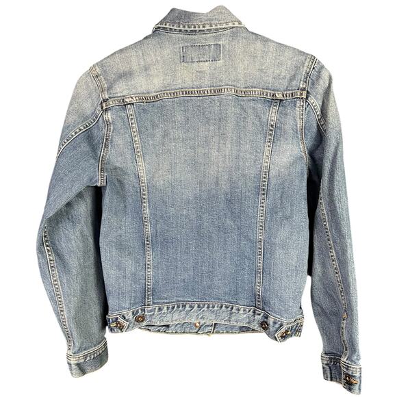 Women's Lucky Brand Tomboy Trucker Light Blue Denim Jean Jacket - Size S - Picture 2 of 8